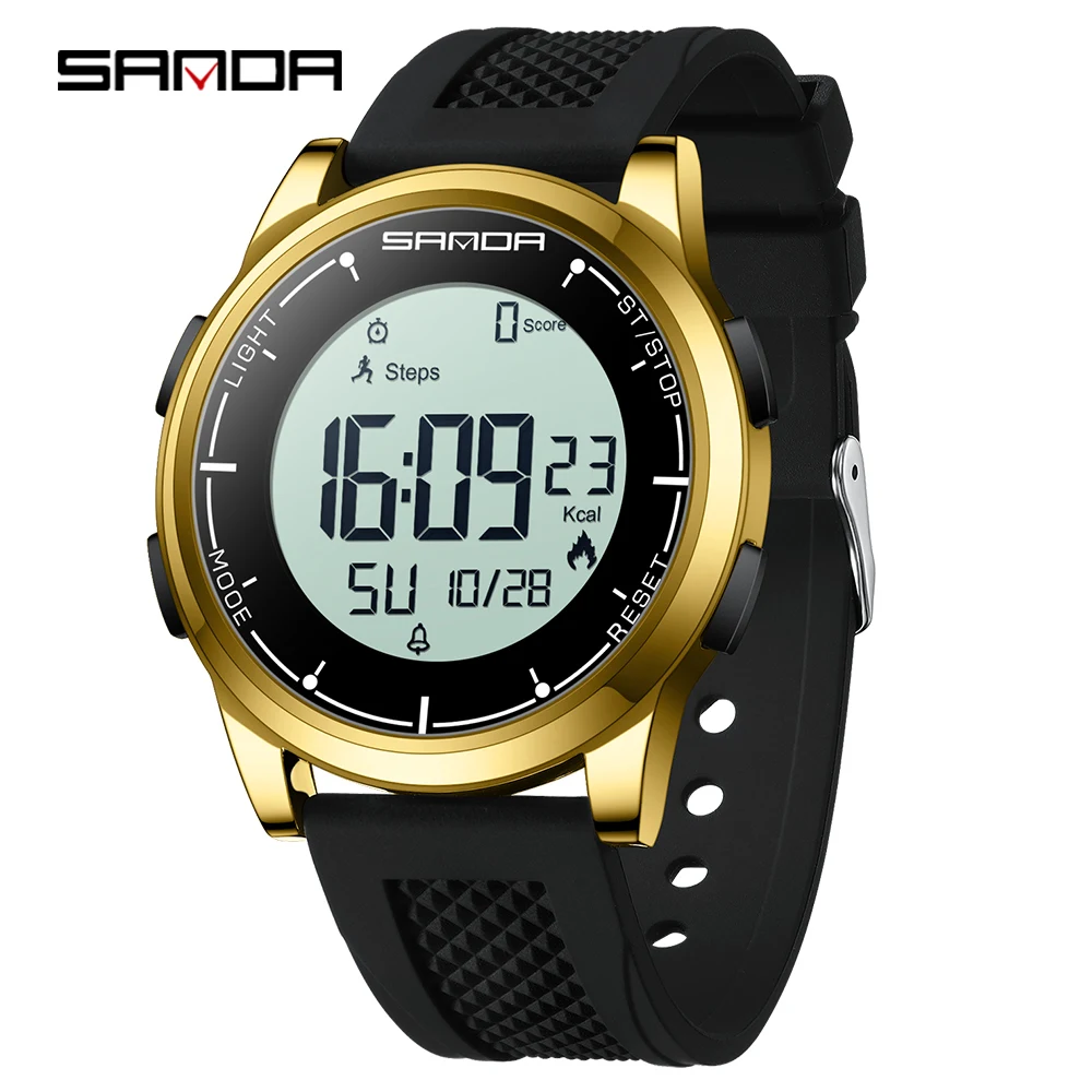 (dourado E Branco) Smartwatch Esportivo Quartzo Com Led