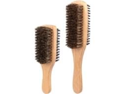 Conjunto De 2 Escovas Cabelo Zerodeko Com Cerdas Javali E Nylon Em Ambos Os Lados, Estrutura Em Madeira E Borracha