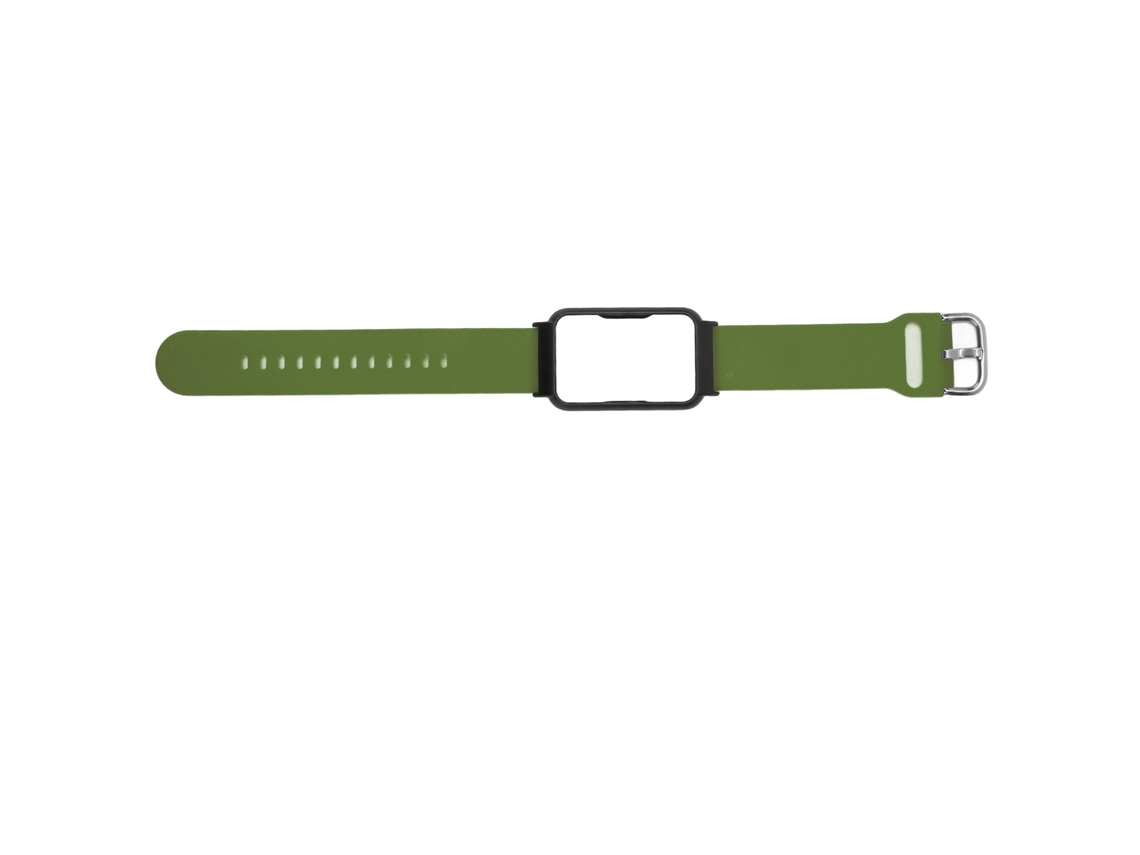 Cinto Relógio Capa 20mm À Prova Dágua Silicone Macio Oppo Free Od Verde Shell Preto
