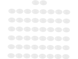 Conjunto De 50 Protetores Porta Adesivos Silicone Para Amortecimento Som, Para Móveis, Armários E Paredes
