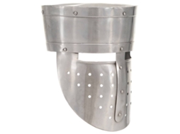 Vidaxl Capacete De Cavaleiro Medieval Réplica Larp Aço Prateado