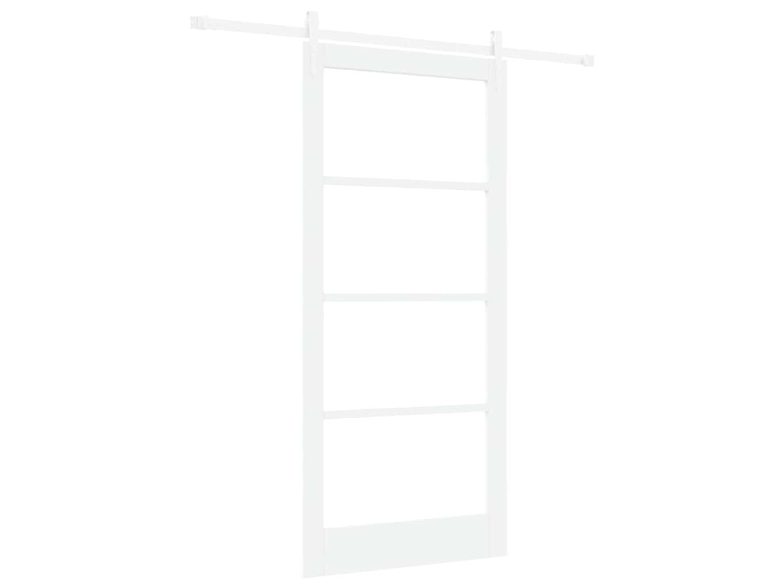 Conjunto 1 Porta Deslizante Vidaxl Branco Madeira De Pinho Maciça (93 X 202 Cm)