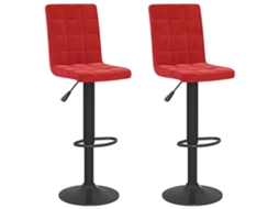 Bar Stool, Bar Stools Vidaxl Vermelho Veludo (n/a)