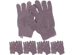 Conjunto de 5 pares de esponjas esfoliantes para banho: cinco esponjas de dedo para o corpo e para a pele.