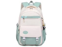 Mochila Escolar Para Meninas, Alunas Do Ensino Fundamental, Versátil, Para Volta Às Aulas, Bolsa De Ombro, Estojo, Bolsa De Mão, Verde.