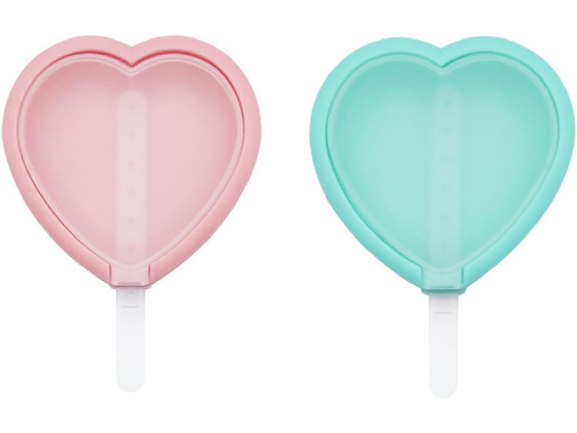 Conjunto De 2 Formas De Sorvete Silicone 13x10, 4 Cm Com Palitos E Tampa, Livre De Bpa E Reutilizável Para Picolés, Sorvetes E Iogurtes
