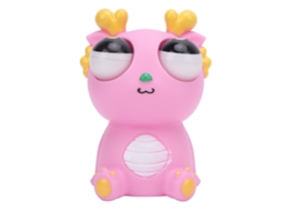 Mali bola de Borracha Cute Dragão com Olhos Que Saltam Pvc Brinquedo para Aliviar Estresse Rosa Adultos