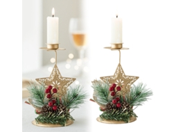 Suporte Central de Natal para Velas Porta Velas de Cone NEVEANCE