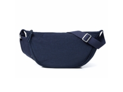 (azul Escuro Grande) Bolsa De Ombro Plissada Em Tecido Lavado, Simples E Leve, Com Cordão Ajustável