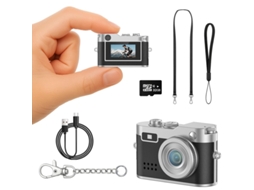 Mini Câmera de Chaveiro 20g Retro 1080p Tela de 0,96" 32gb JYTGALX (preta)