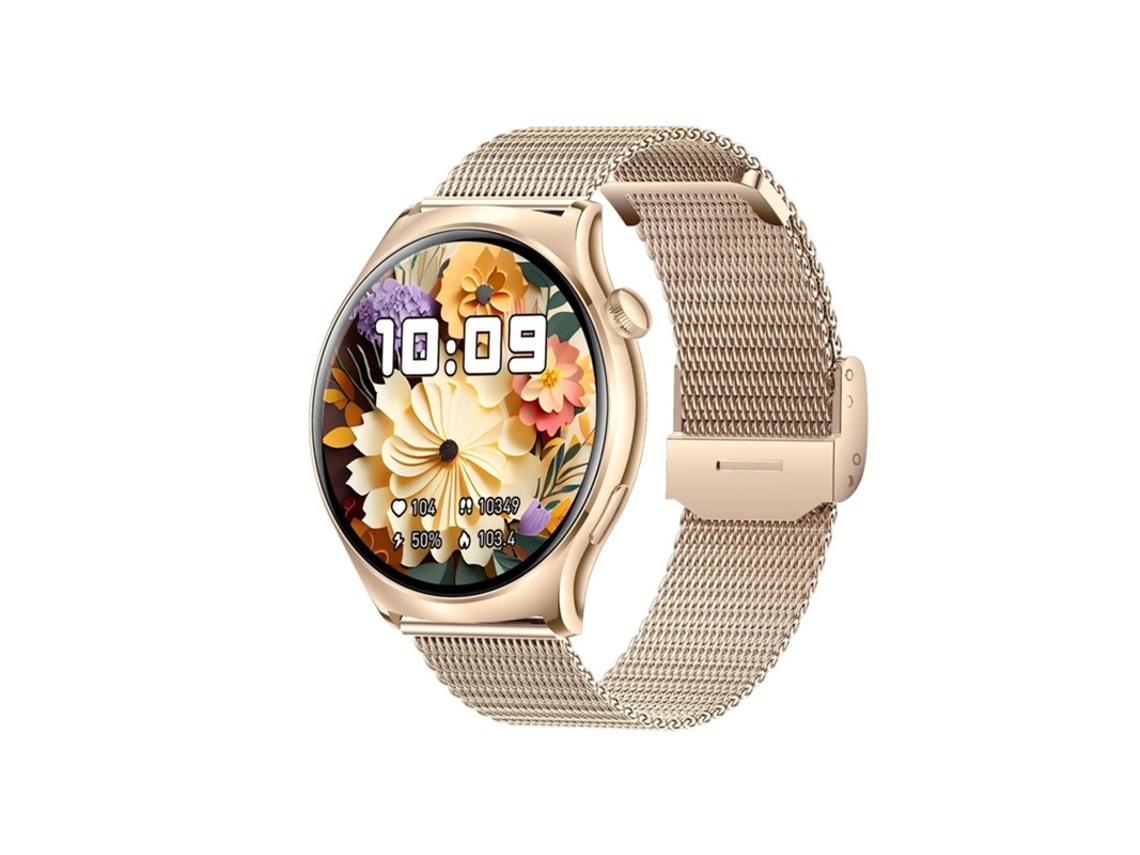 Smartwatch feminino, atende/faz chamadas, tela AMOLED de 1,43'', sempre ligado, à prova d'água, com mais de 100 modos esportivos, monitor Bestvite.