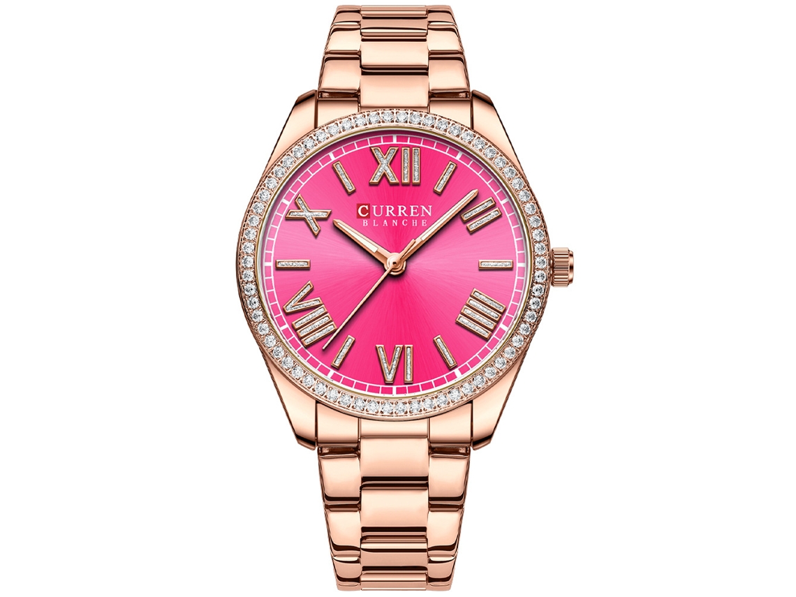 Relógio Feminino De Quartzo Com Pulseira De Aço, Design Simples, Numerais Romanos.