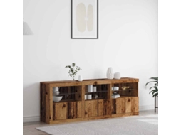 Vidaxl Aparador Led Madeira Antiga 181 X 37 X 67 Cm