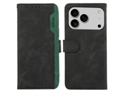 Capa Carteira Abeel Para Iphone 17 Pro Max Em Couro Sintético Com Proteção Rfid