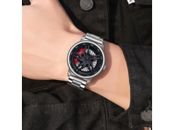 Lurelia Relógio Masculino, Modelo 1062, Movimento De Quartzo, Liga De Zinco, Resistente À Água 30m