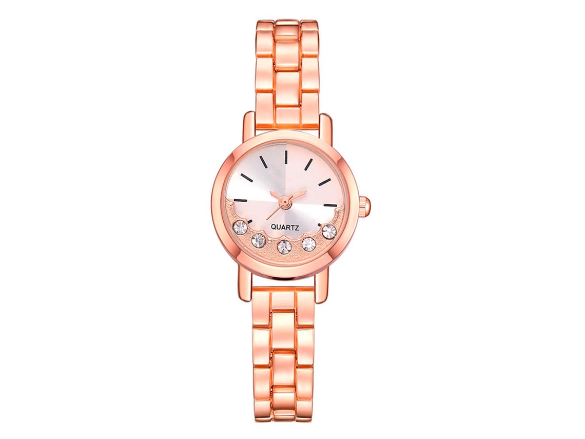 Relógio de Pulso Feminino Casual Elegante Lvpai Quartzo Pulseira de Aço Ouro Rosa+branco