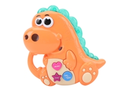 Mali brinquedo Musical Eletrônico Dinossauro Luz e Som para Educação Infantil Precoce Laranja