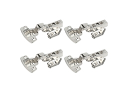 Kit de dobradiças de aço inoxidável 304 com fechamento suave para móveis, 4 peças.