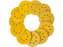 Pacote de limpeza com lixa de grão 100 Ø 125 mm com 8 furos redondos e velcro para lixadeira orbital 5 (p120)