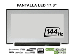 Tela LED para laptop 17,3" Lp173wfg Spb1 144Hz 40 pinos com suporte FHD