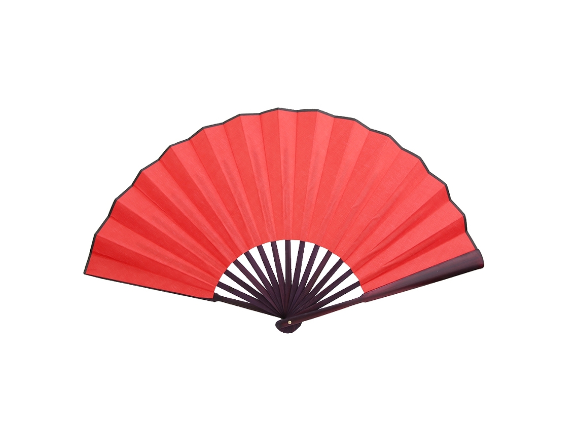 Leque dobrável de 10 polegadas vermelho, para decoração de casamento, presente, dança, artesanato | S/MARCA