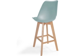 Banco Alto VMO HOME Medio New Tower Wood (54 x 48 x 49 cm - Água Marinha)