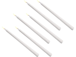 Conjunto De 6 Velas Decorativas Eletrônicas De Led Em Haste Longa.