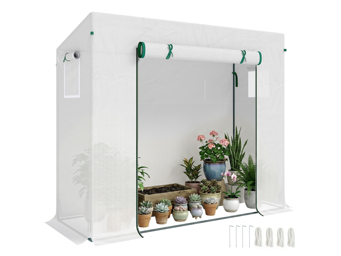 Serra de Jardim BTFORUS com porta enrolar e bordos estendidos, 200x76x168 cm