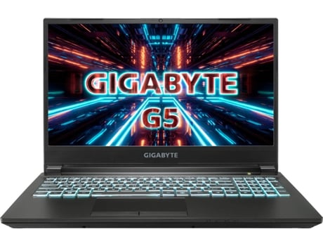 Portátil Gaming GIGABYTE G5 KD-52PT123SD (Intel Core i5-11400H - NVIDIA GeForce RTX 3060 - RAM: 16 GB - 512 GB SSD - 15.6'')