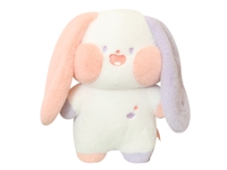 Peluche HXDZFX Coelho de Orelhas Compridas Rosa e Roxo 30 Cm