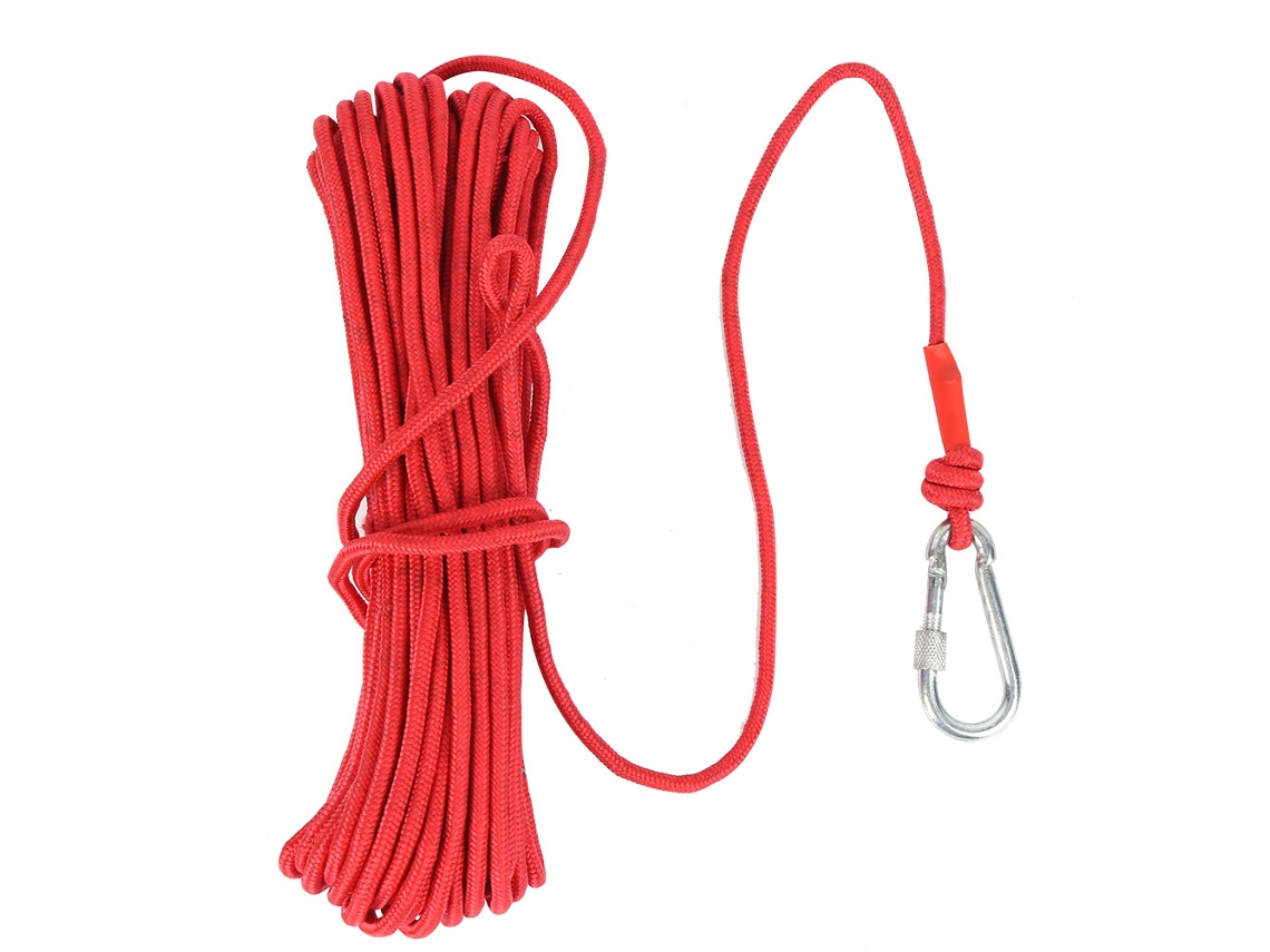 Linha de Pesca Resistente 20 Metros com Mosquetão para Caça e Resgate. AQUAFORGE