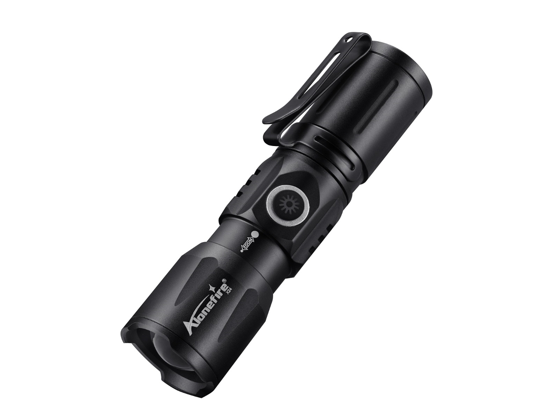 Lanterna Portátil Recarregável, Interface Usb Tipo C, Material em Liga de Alumínio, Ajuste de Brilho em 4 Níveis. MDUG