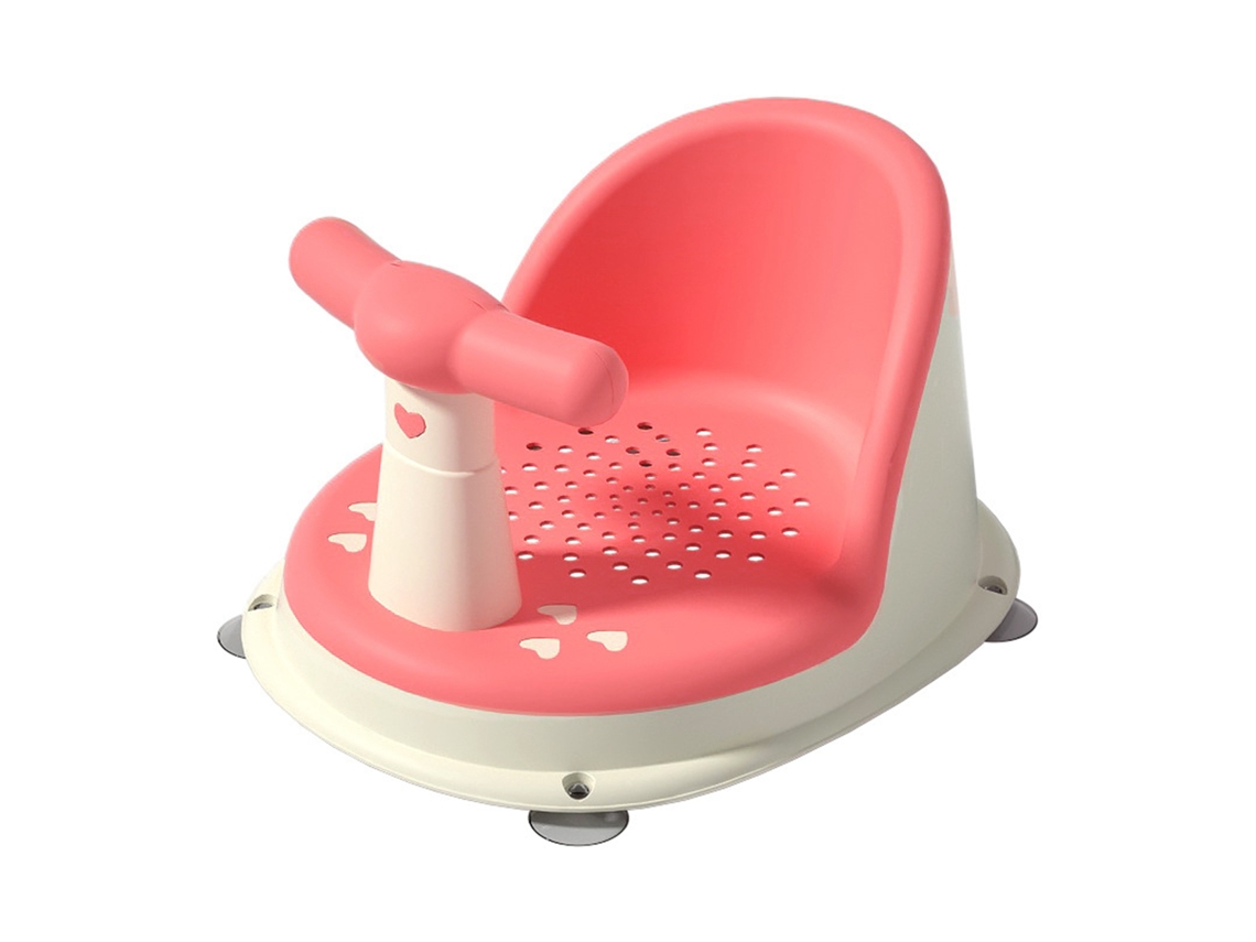 Mali assento de Banho para Bebê Rosa Antiaderente Estável com Bordas Arredondadas para Bebês e Crianças Pequenas