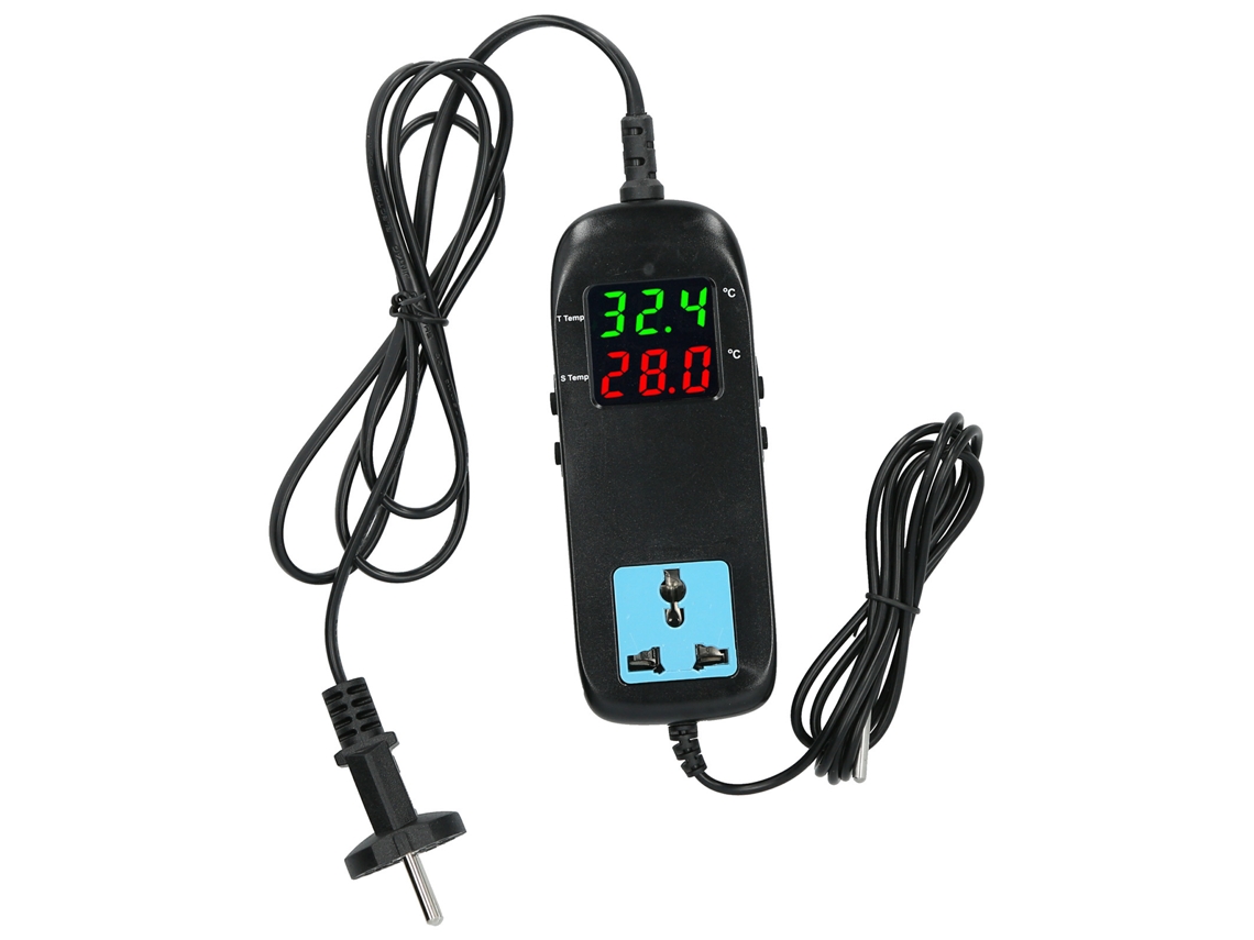 Primerox termostato Eletrônico Digital Controle Temperatura Duplo Led Estufa Plantas Ac90v 250v