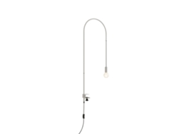 Luminária De Mesa De Arame Com Braçadeira, Giratória 200°, Altura 152 Cm, Metal Pintado, Lâmpada E27 Máx. 60 W Incluída Branco Zafferano