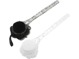 Conjunto De Escovas Esfoliantes Mikikit 2 Peças Com Cabo Longo, Bucha Vegetal Dupla Face Para Limpeza Das Costas