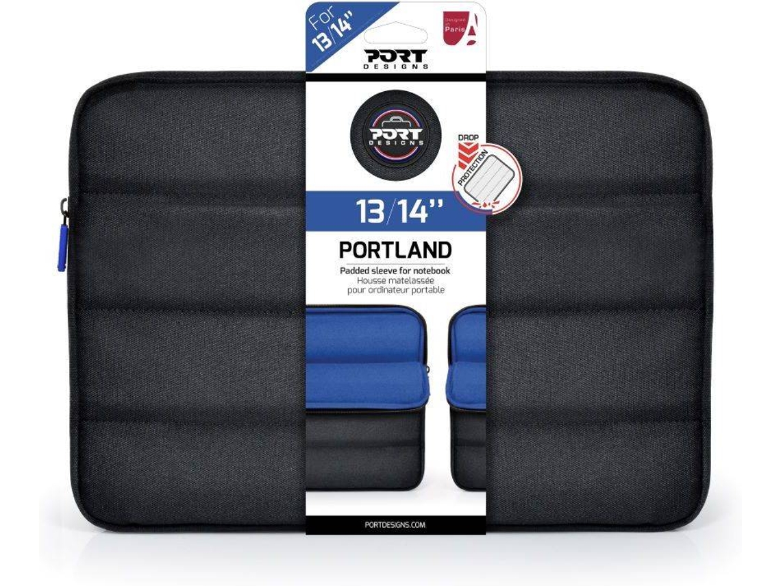 Mala para Portátil PORT DESIGNS Portland (13''/14'' - Preto)