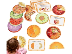 Fichas De Frações, Brinquedo De Classificação Com Tema De Frutas, Para Pré-escola, Ensino Fundamental