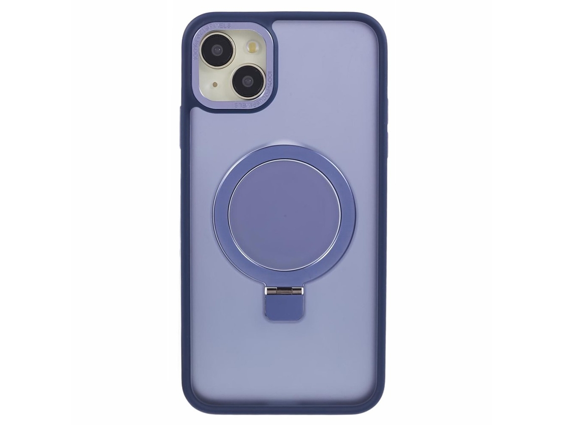 Suporte Casa Magsafe Para Iphone 14 Pele Sintética Azul