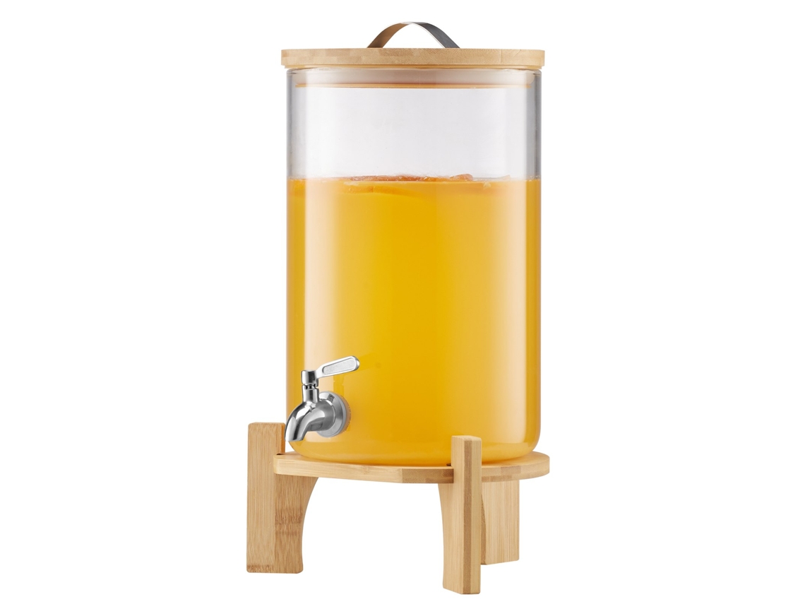 Dispenser De Bebidas De 8 L Em Vidro Com Suporte 205 X 205 X 434 Mm Vevor