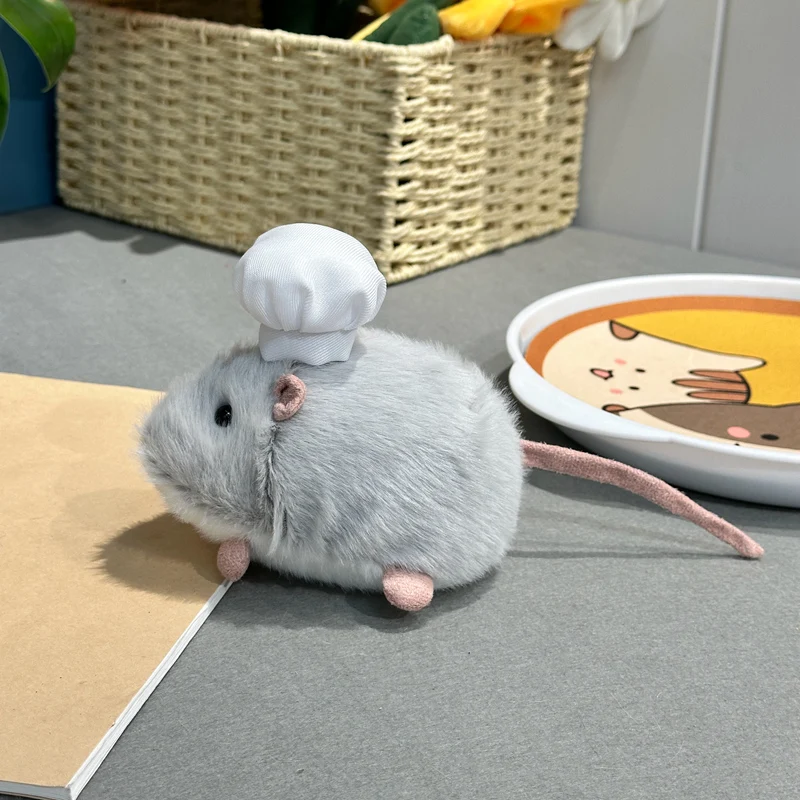 Brinquedo de Pelúcia Fofo e Realista de Lula rato Florido em Estilo Anime MDUG (cinza, 12 Cm)