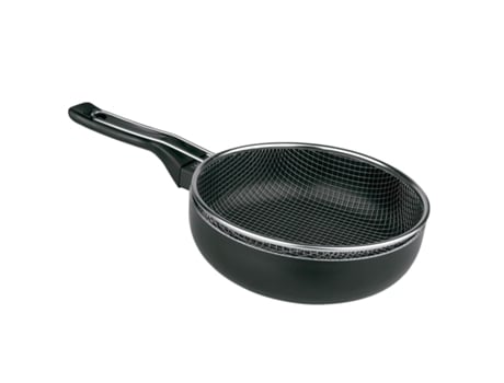 Frigideira De Indução Antiaderente Com Cesto Para Fritar Fabricada Em Alumínio Inclui Cabo De Silicone Adequado Para Fogões, Gás, Acan
