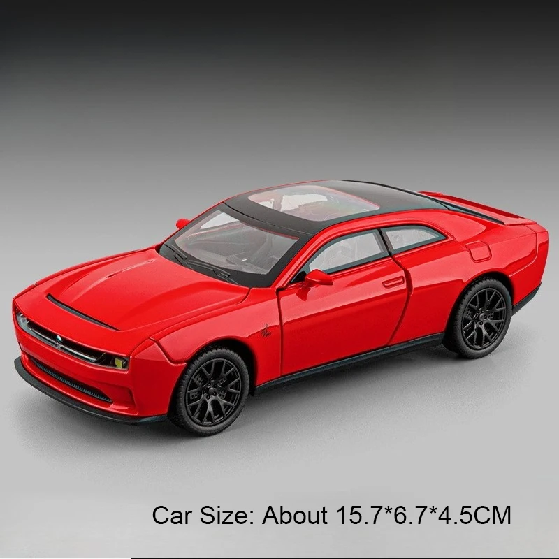 (vermelho Hellcat) Escala 1:32 - Miniatura De Carro Em Metal Fundido, Com Funções De Som E Luz.
