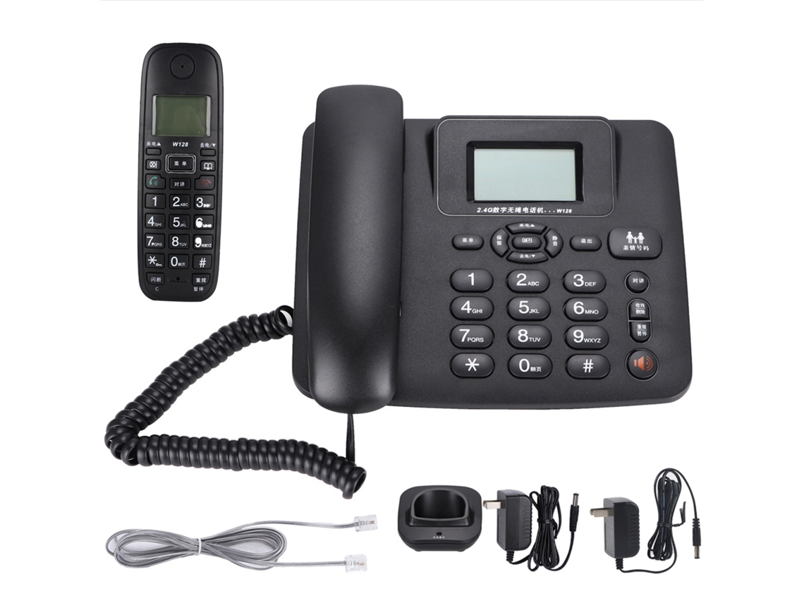 Telefone Sem Fio Digital 2.4GHz W128 para Linha Fixa