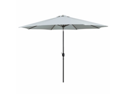 Guarda-chuva de aço 8 hastes D270 cm poliéster branco jardim, piscina, terraço Marbueno