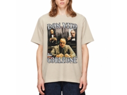 Rockinstone Godfather Movie Don Vito Collage Solid Sand Adult T-shirt Size:xl