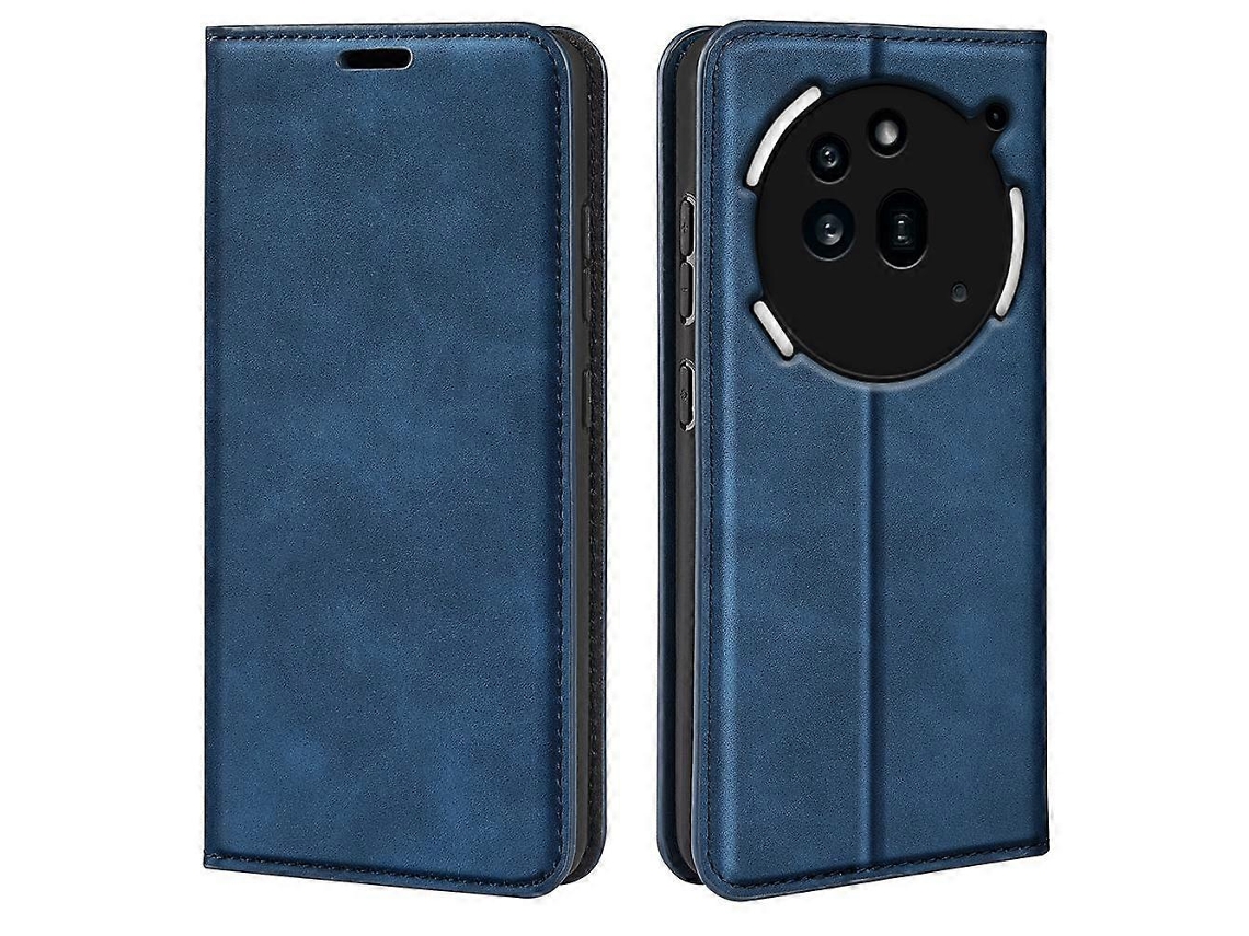 Capa De Couro Com Ventosa Magnética Estilo Retrô Para Celular Nothing Phone 3a Pro