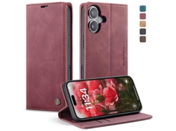 Capa Multifuncional Horizontal Flip Para Iphone 17 Em Couro.