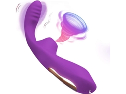 Vibrador De Massagem De Suco De Silicone 2 Em 1 Para Mulheres (roxo) Yizhood