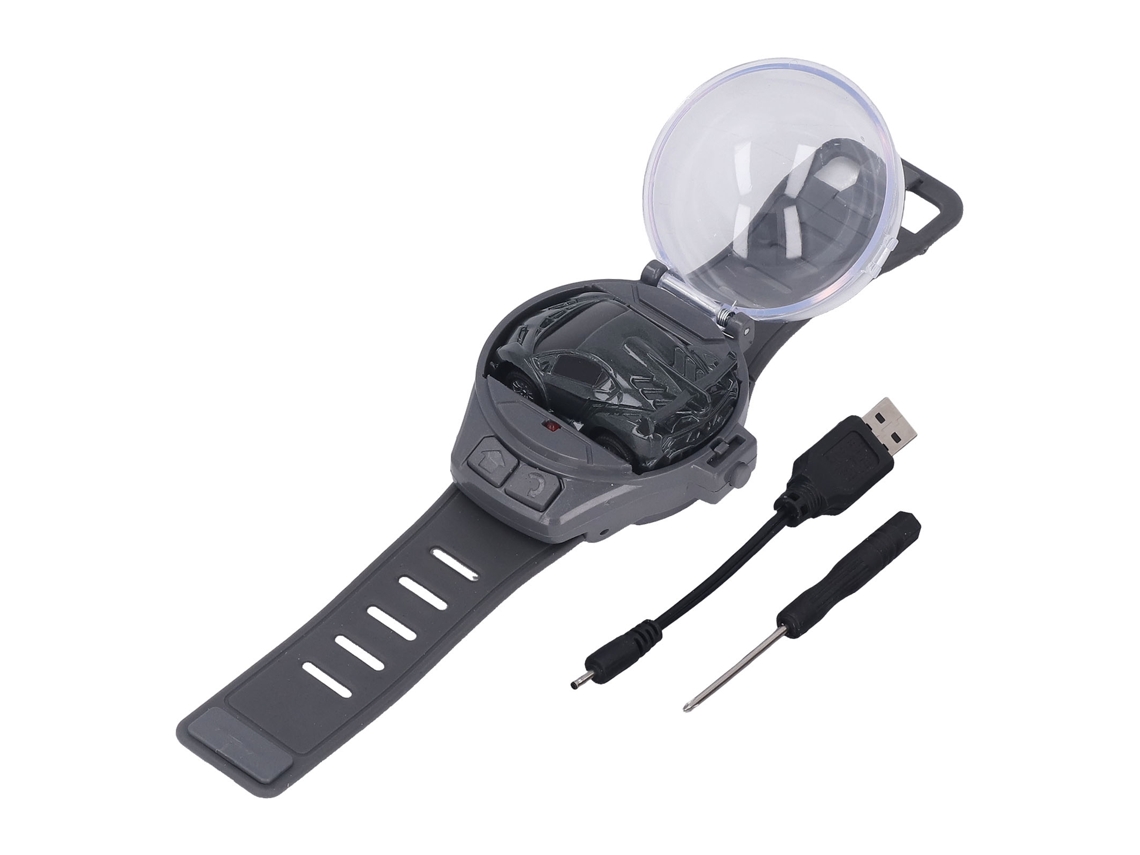 Carrinho Rc Controle Remoto 2.4ghz Carregável Pulseira Silicone Cinza